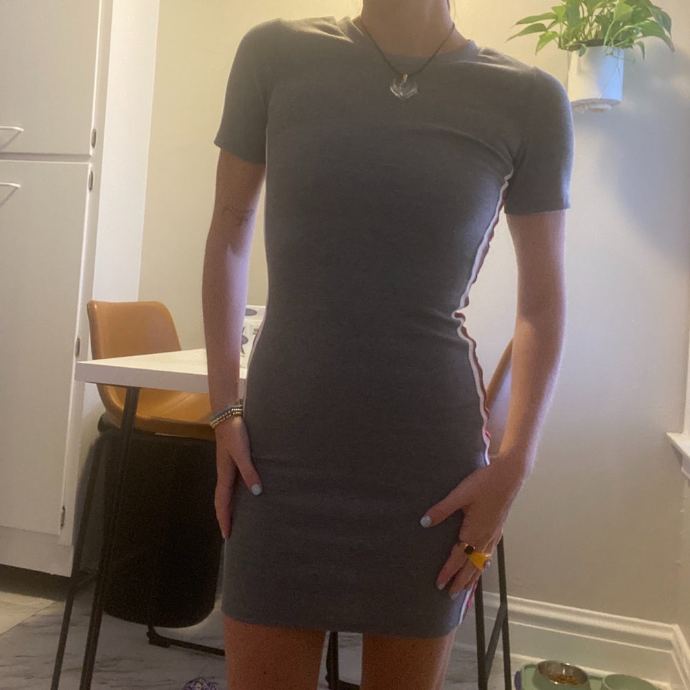 Gray T Shirt Bodycon Dress